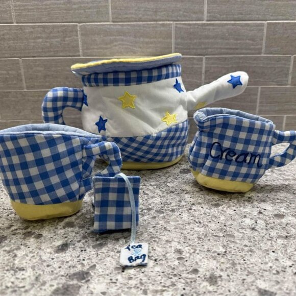 Pottery Barn Kids‎ Fabric/Cloth Dishes for Soft Play-Pots and Pans and Tea Set - Picture 10 of 10